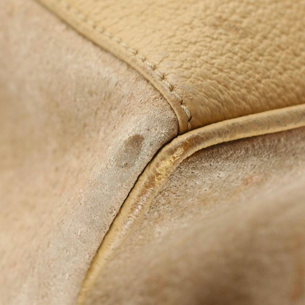Authenticated Gucci Boston Bag Beige Suede w/Bamboo Handle - Picture 11 of 12